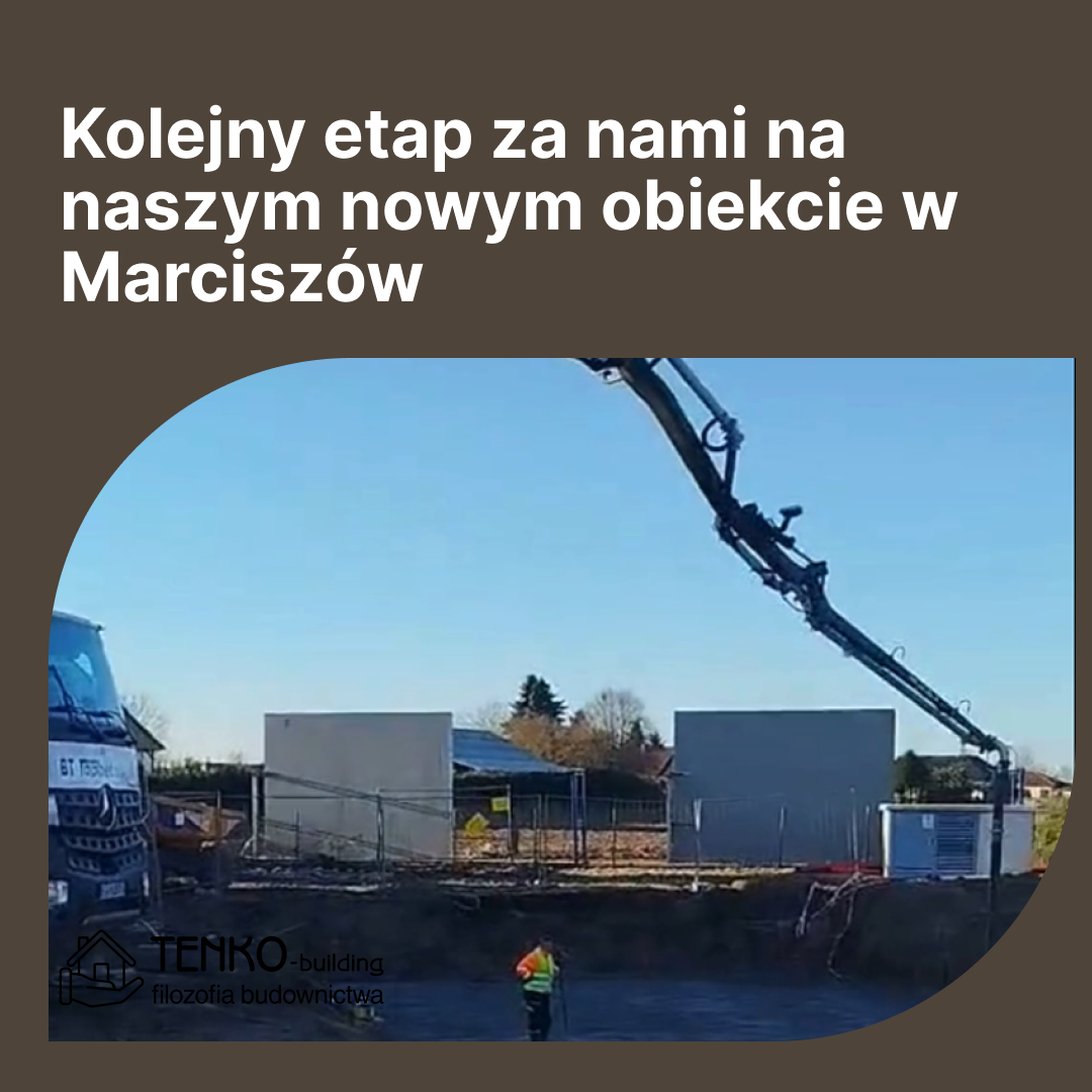 Kolejny etap za nami na naszym nowym obiekcie w Marciszów.